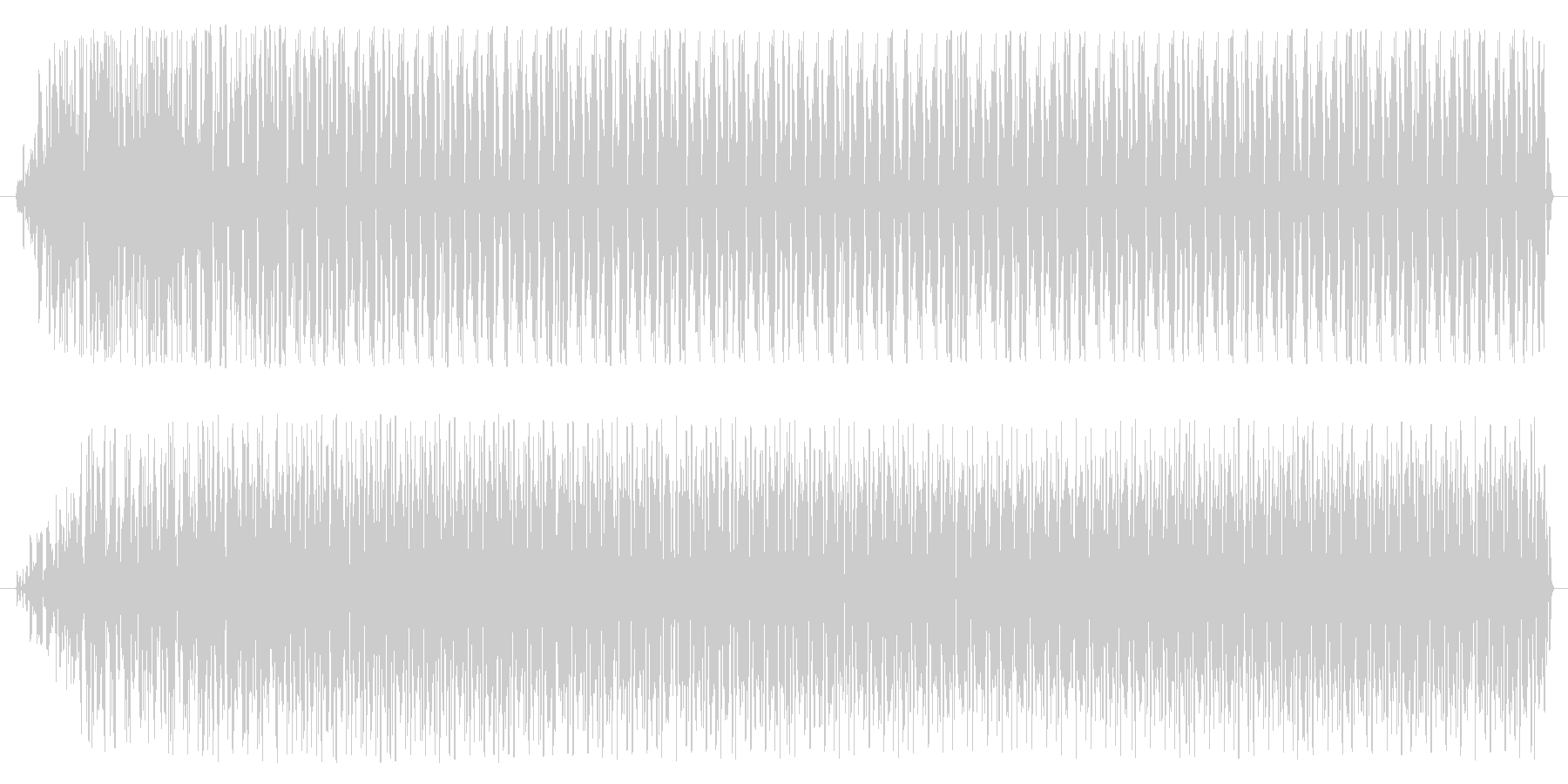 ブワ〜ダダダダ(エンジンが響く音)の未再生の波形