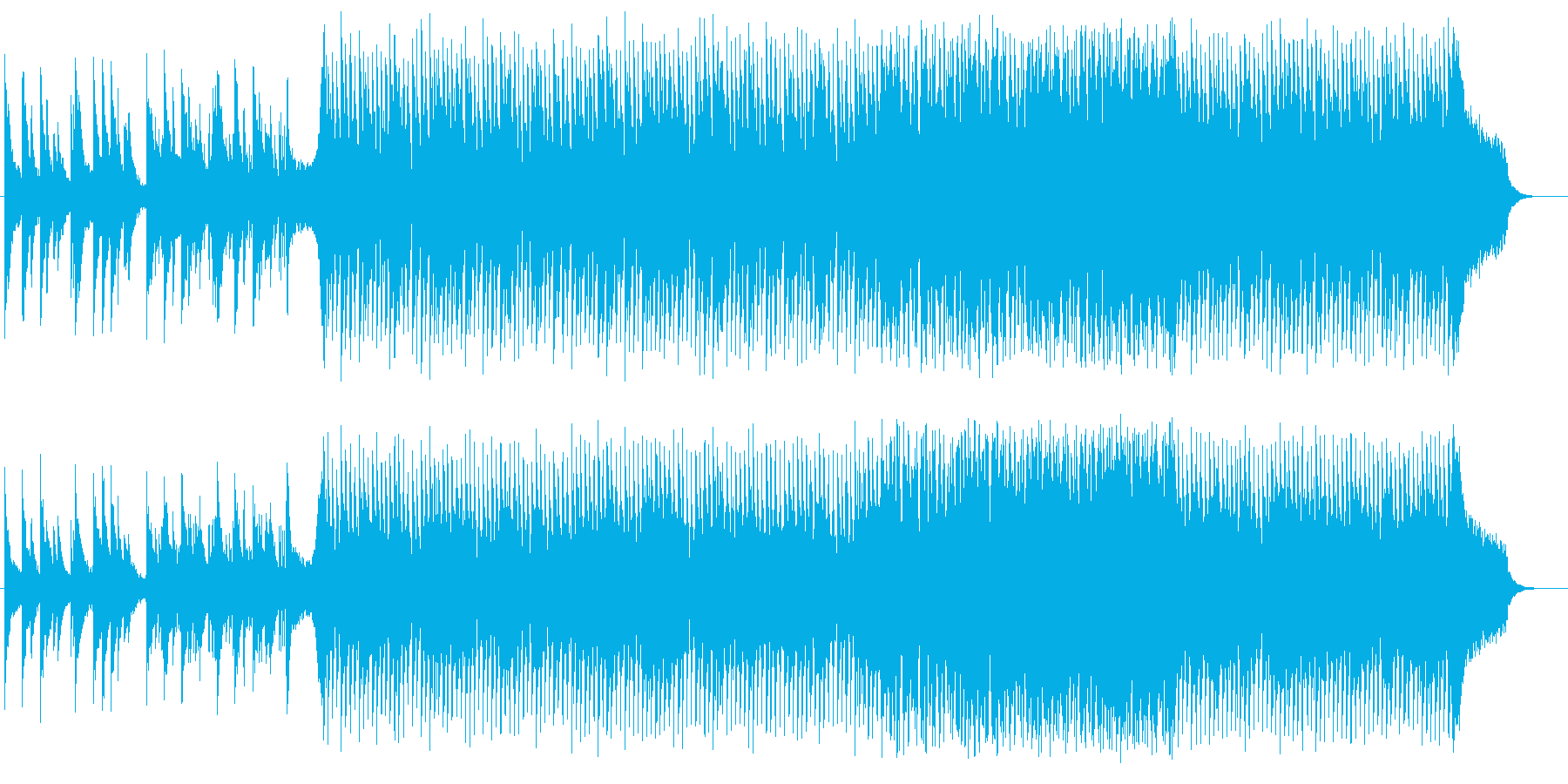 メロウなピアノのEDM:フル版の再生済みの波形
