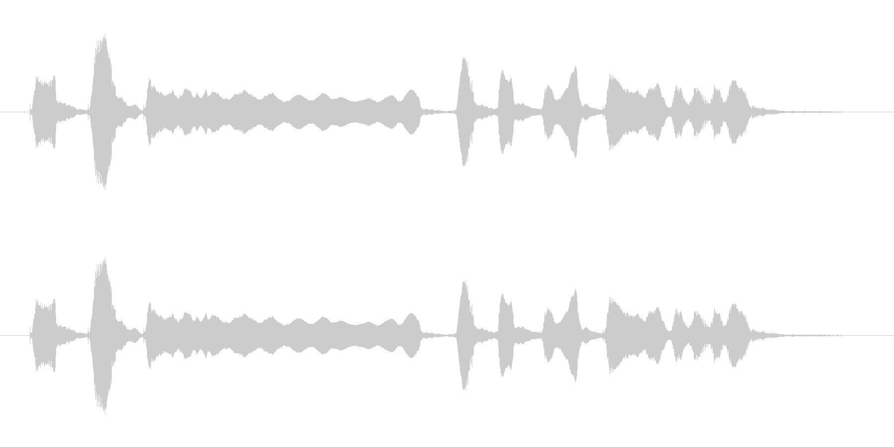ブルースハープ音源の未再生の波形