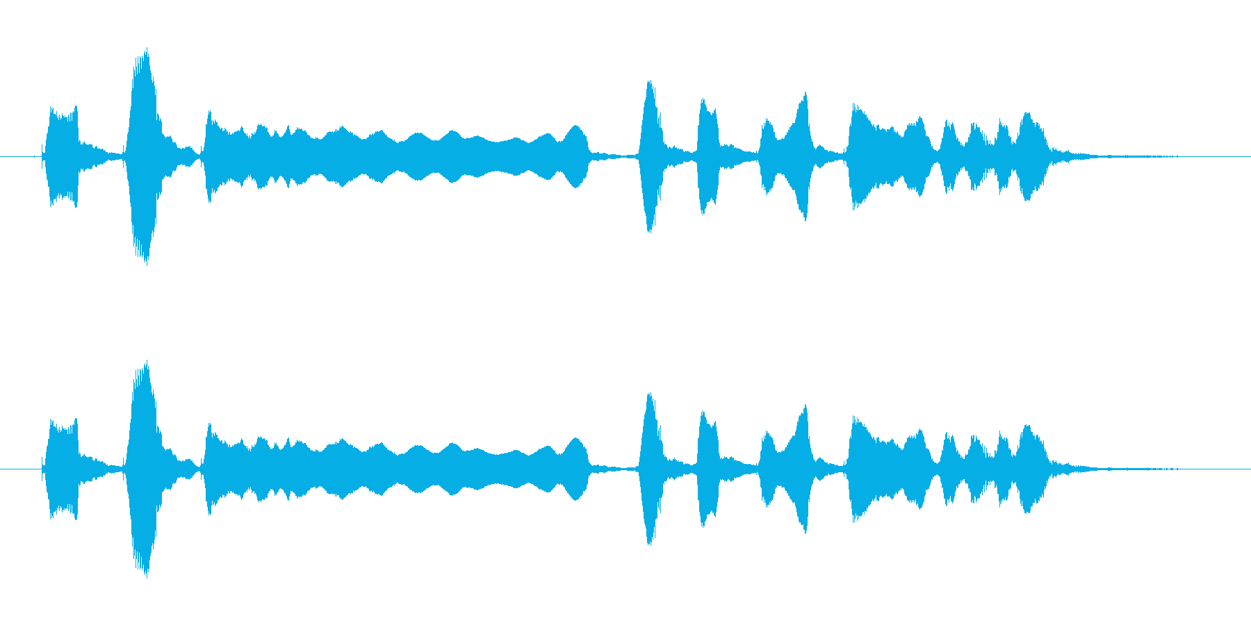 ブルースハープ音源の再生済みの波形