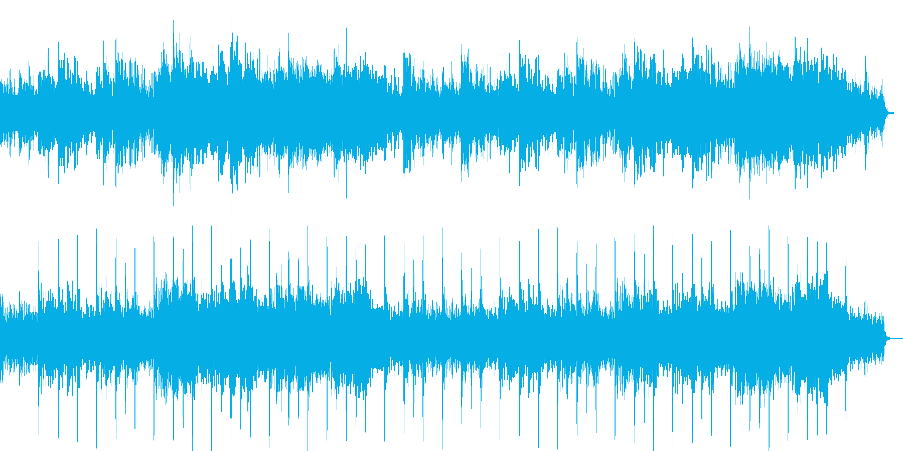 ファンタジー物語風の美しいヒーリング曲の再生済みの波形