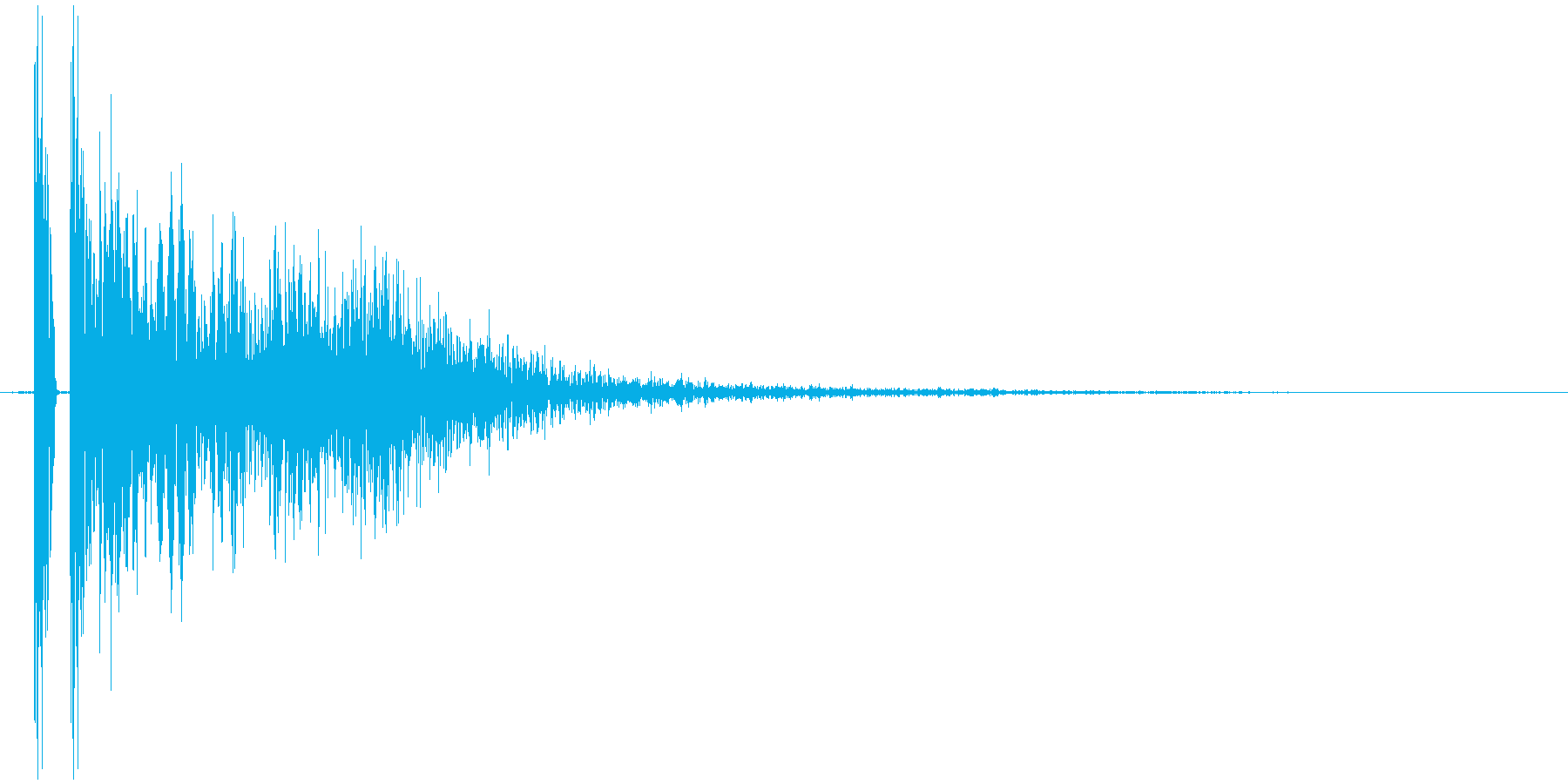 ロボットなどの足音。「ダン」「ガシャン」の再生済みの波形
