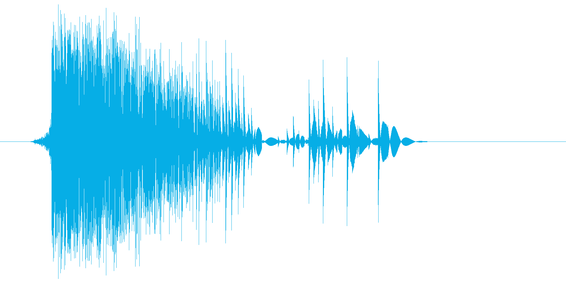 ゲーム(ファミコン風)爆発音_011の再生済みの波形