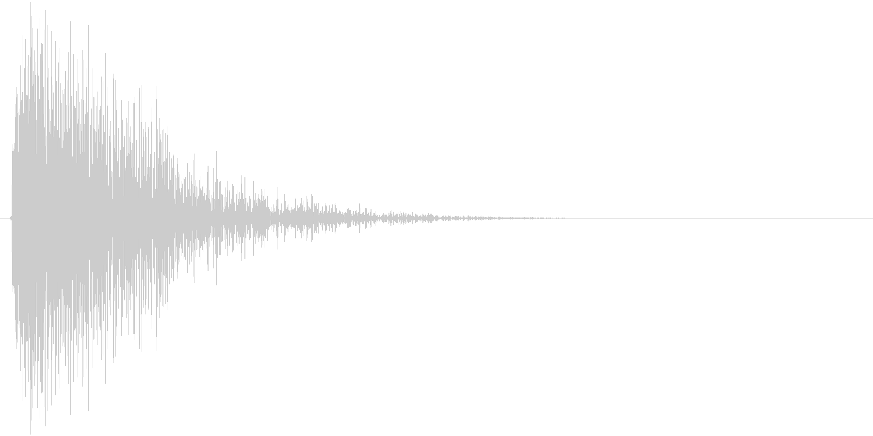 敵を倒す、撃破した時の効果音(重め)の未再生の波形