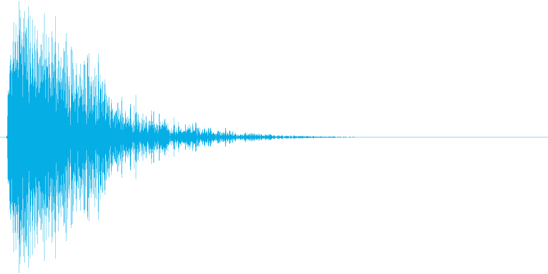 敵を倒す、撃破した時の効果音(重め)の再生済みの波形