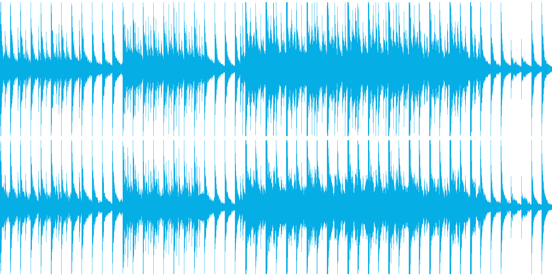 不思議な雰囲気のちょっと怖い幻想的な曲の再生済みの波形