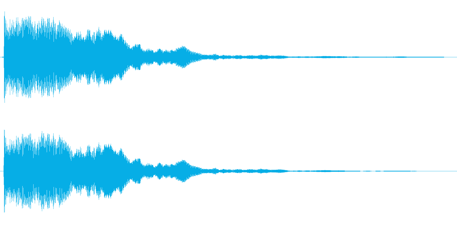 コーン(もしくはカーン・鐘の音色)の再生済みの波形