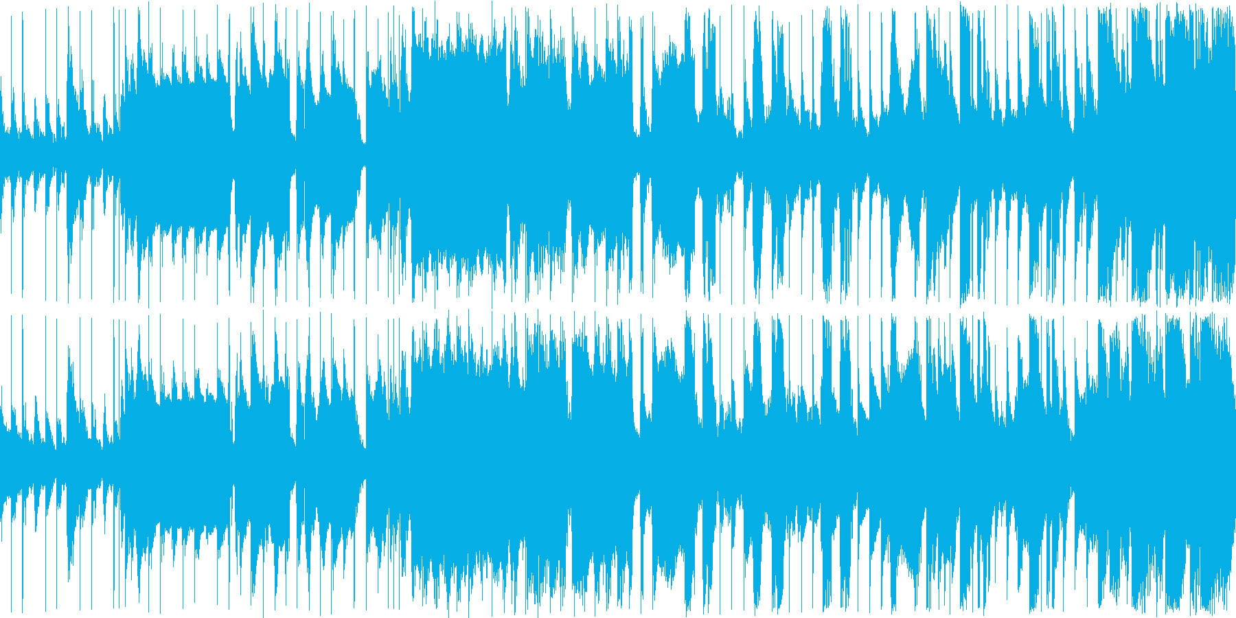 のどかでほのぼのとしたループ楽曲の再生済みの波形