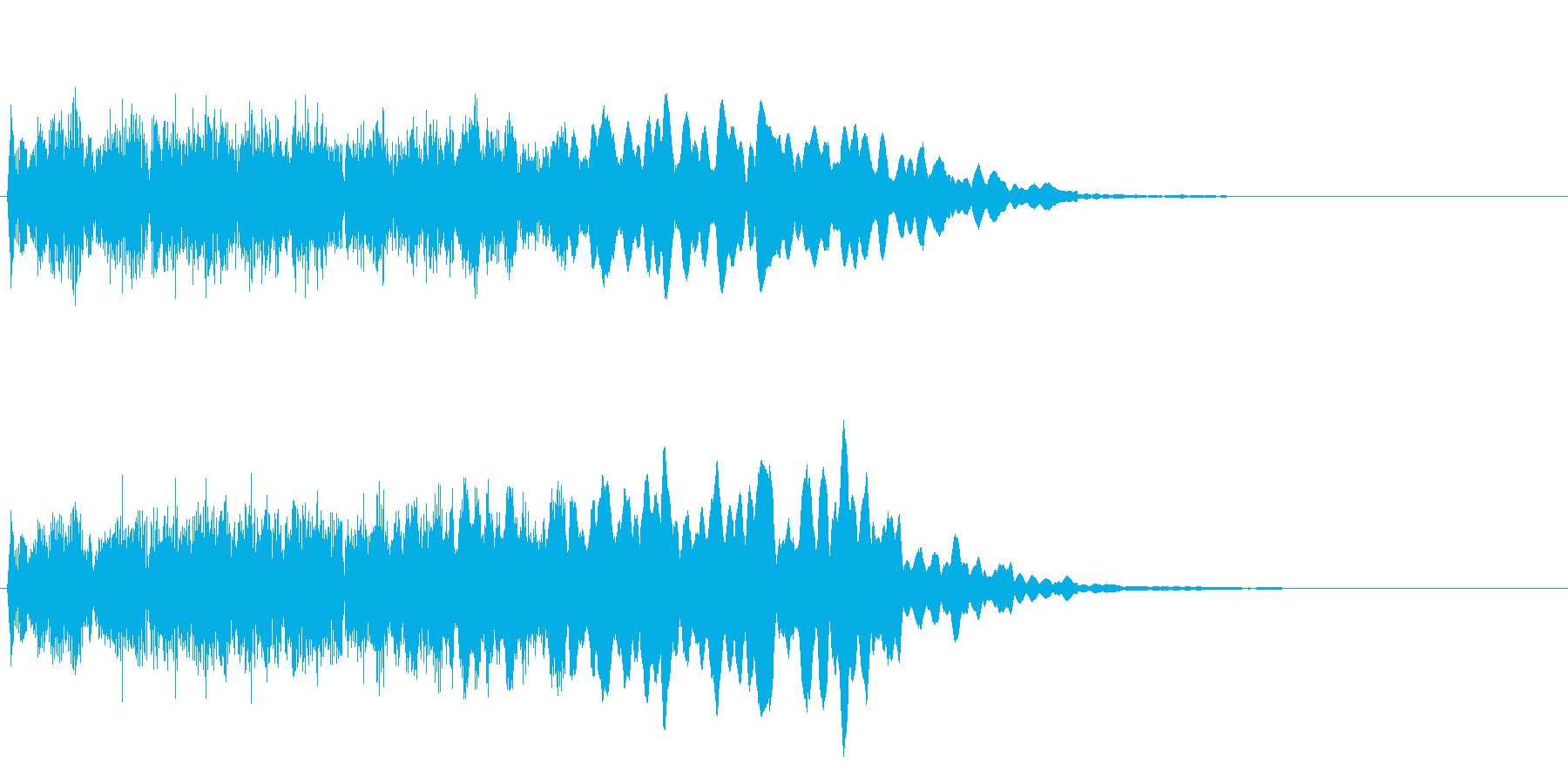 レベルアップのジングルの再生済みの波形