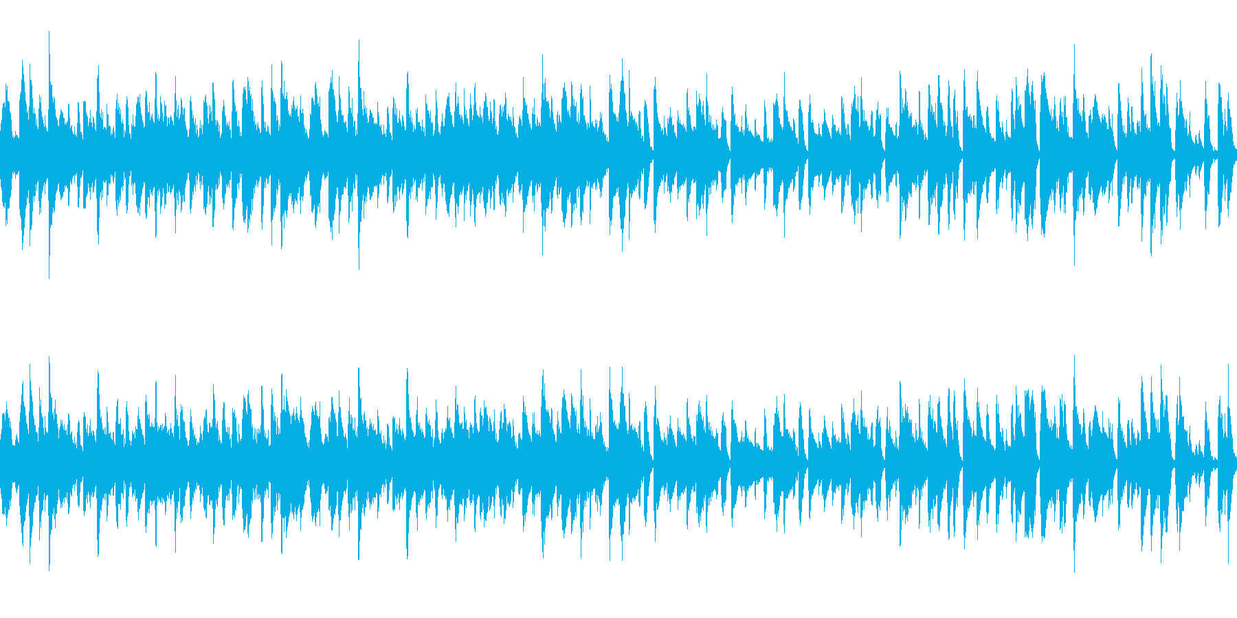 ほのぼのとした陽気なジャズ風楽曲の再生済みの波形