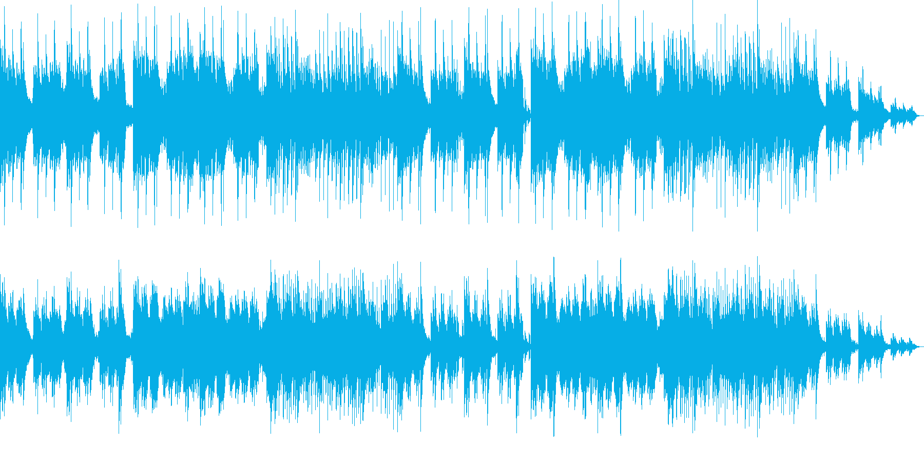 不気味なホラー曲 ピアノと木管系の再生済みの波形