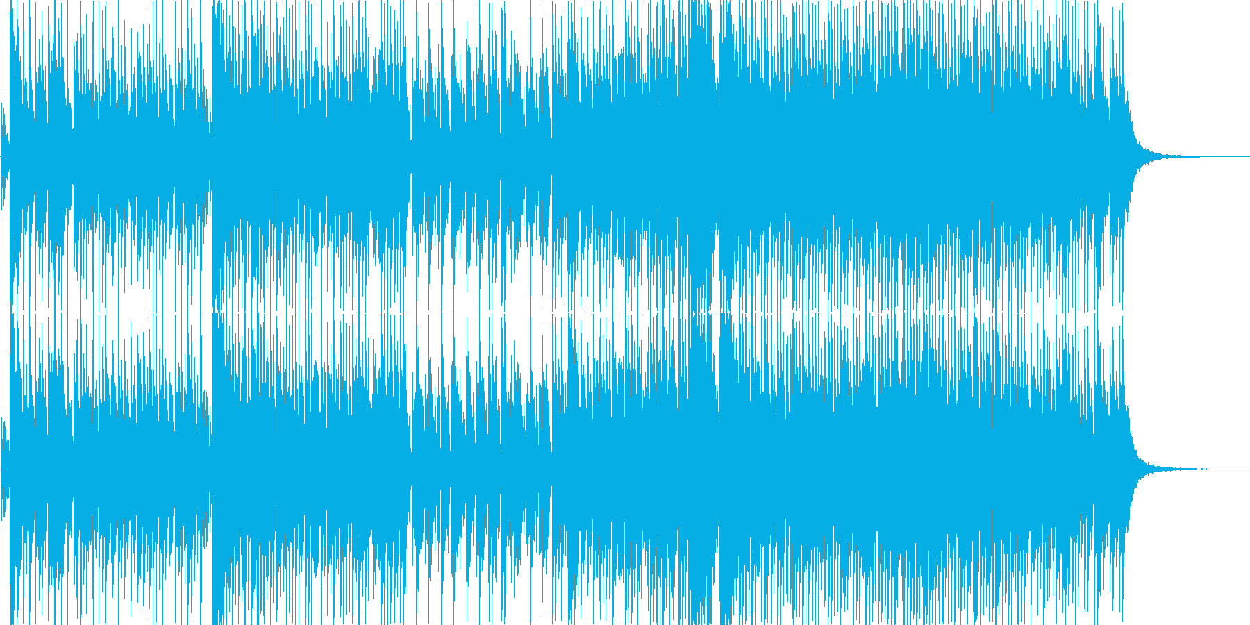 アイドルソング風のインスト楽曲の再生済みの波形