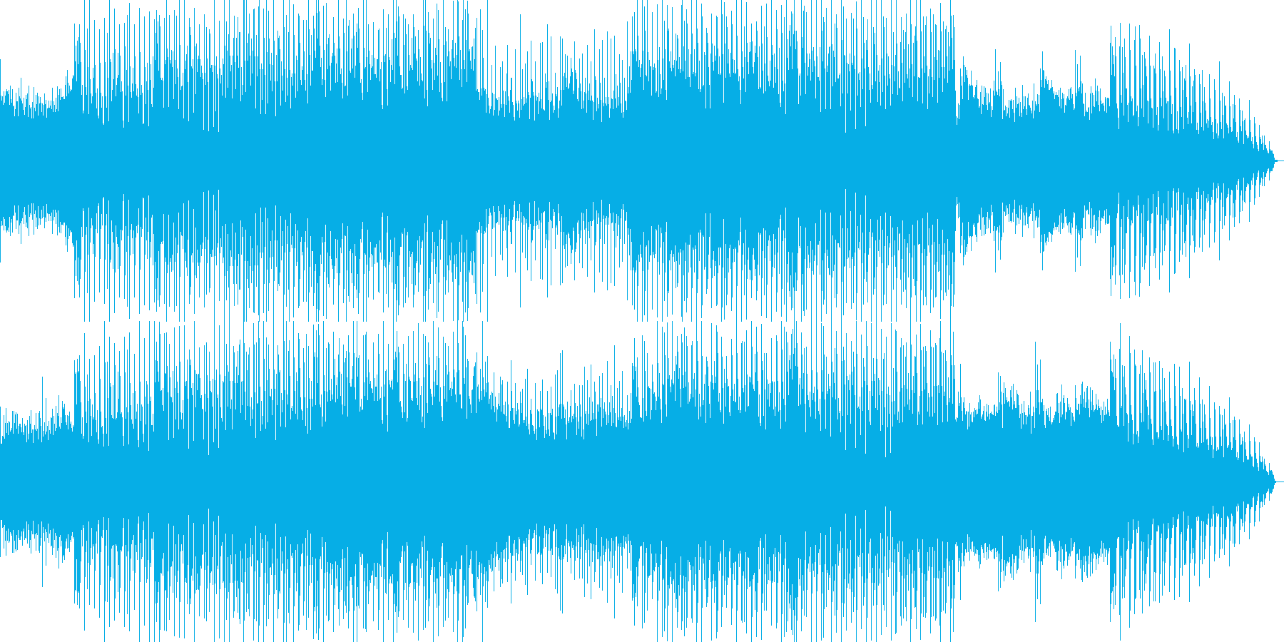 明るく優しく弾ける感じのポップス曲の再生済みの波形