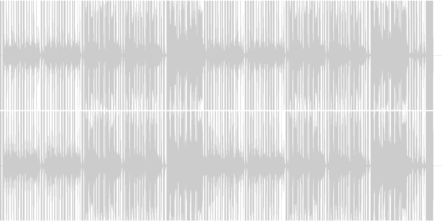 ドット系ゲームに最適な8bitBGMの未再生の波形