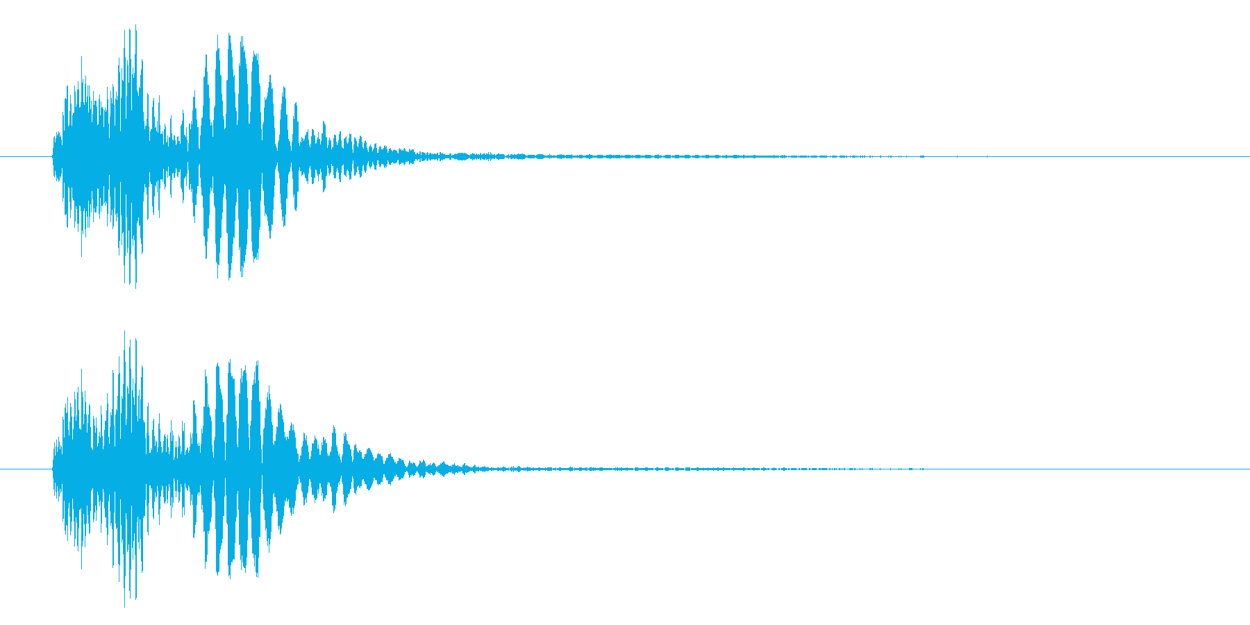 ぽよーん、と揺れる音です。の再生済みの波形