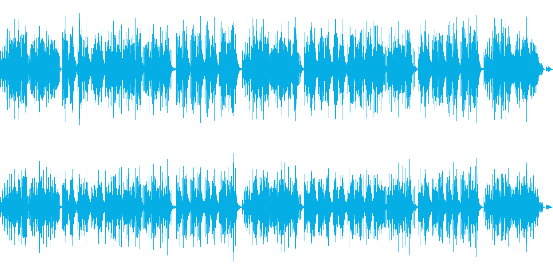 キュートでほのぼのした楽曲B:編集1の再生済みの波形