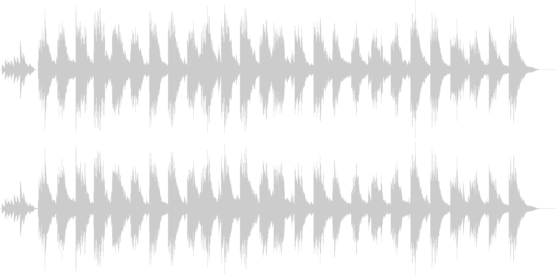 孤独感のあるピアノ曲の未再生の波形