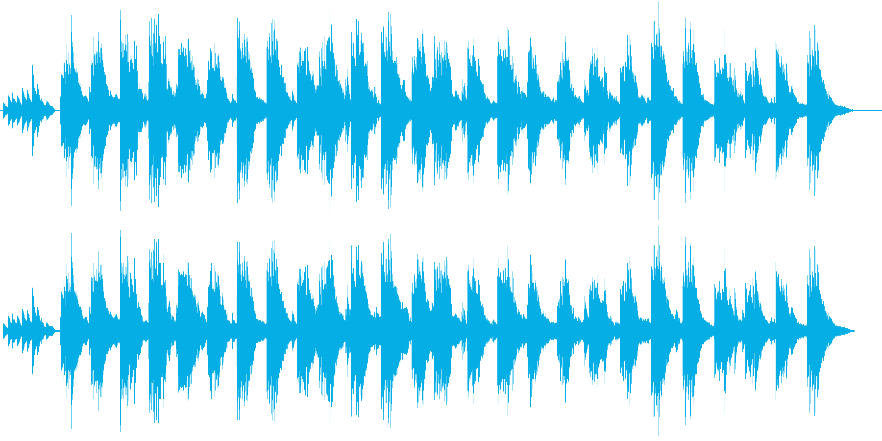 孤独感のあるピアノ曲の再生済みの波形