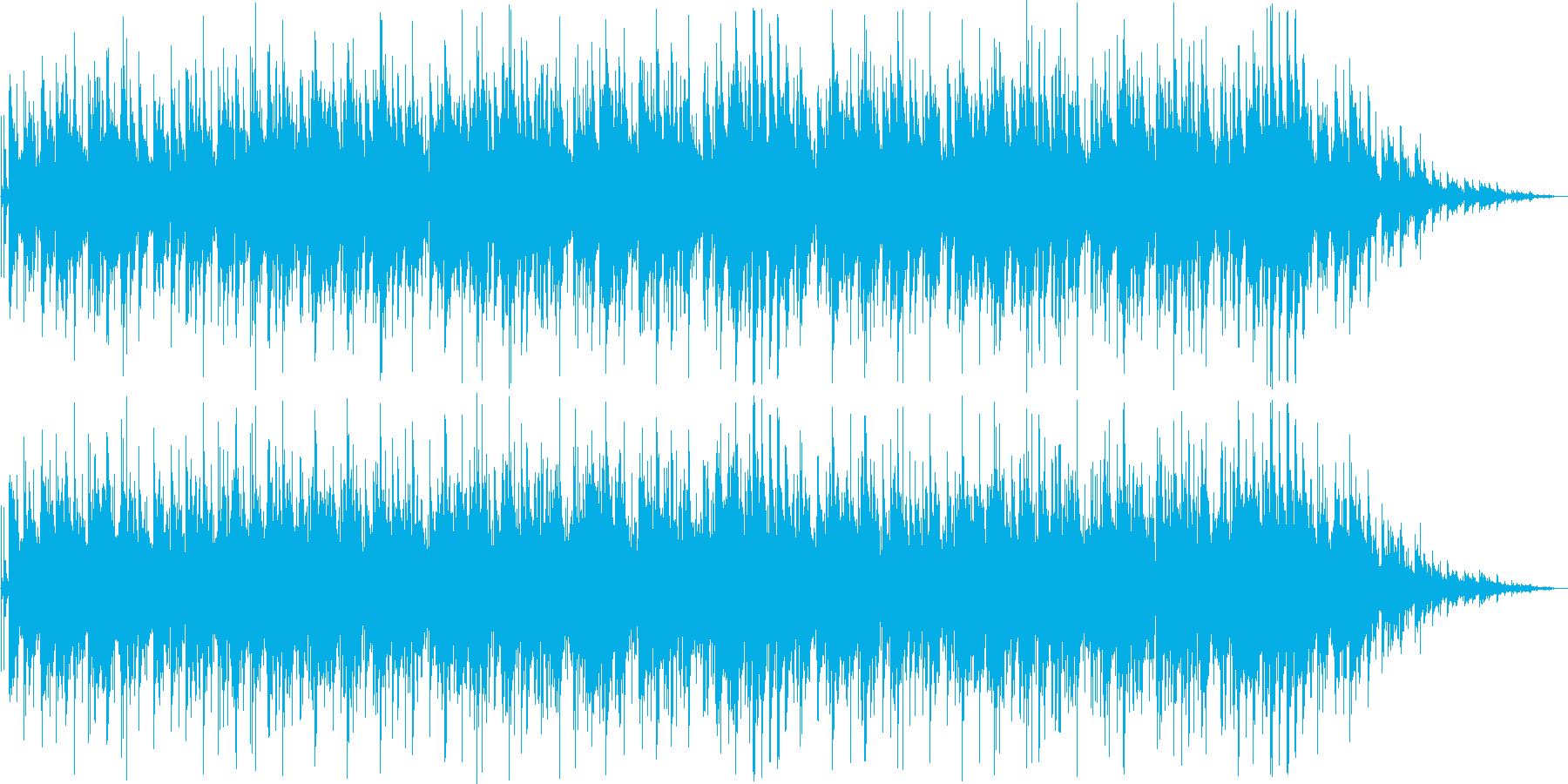 ゆったりしたピアノ・シンセサイザー曲の再生済みの波形
