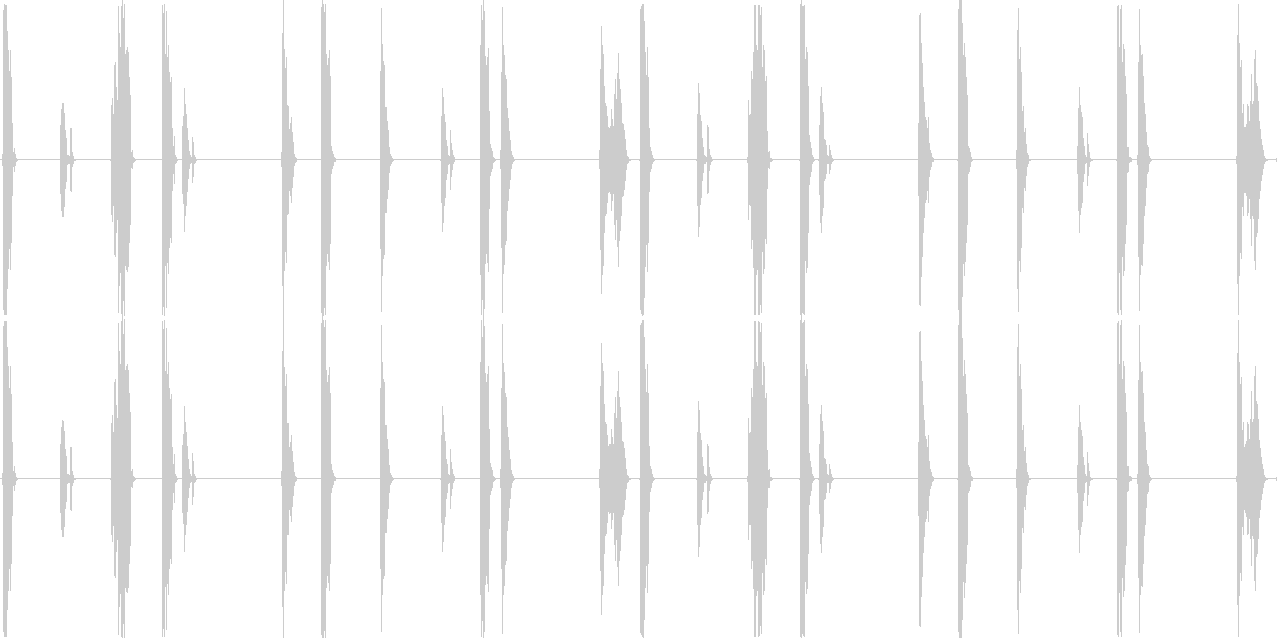 ドラムンベースを基本にした楽曲です。の未再生の波形