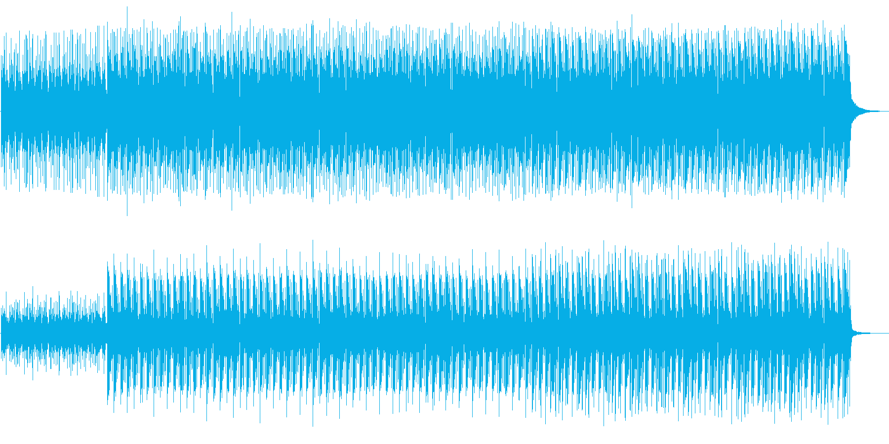 緊迫感のあるミステリアスな楽曲の再生済みの波形