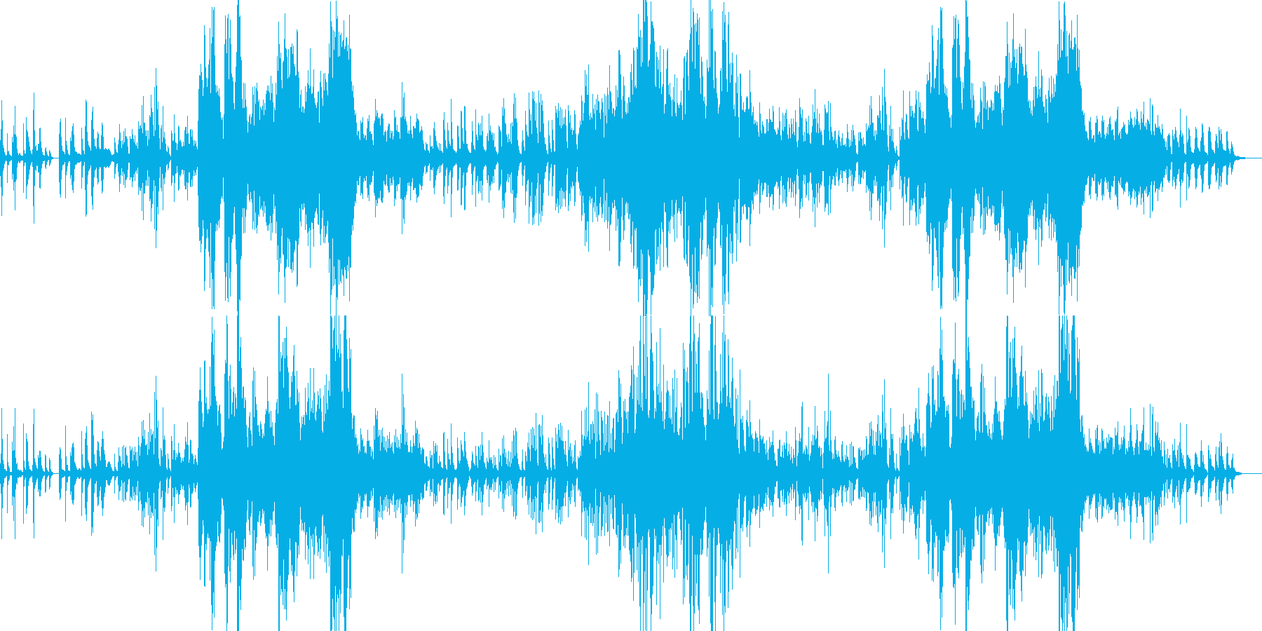 透明感のある音色が印象的なピアノ曲の再生済みの波形