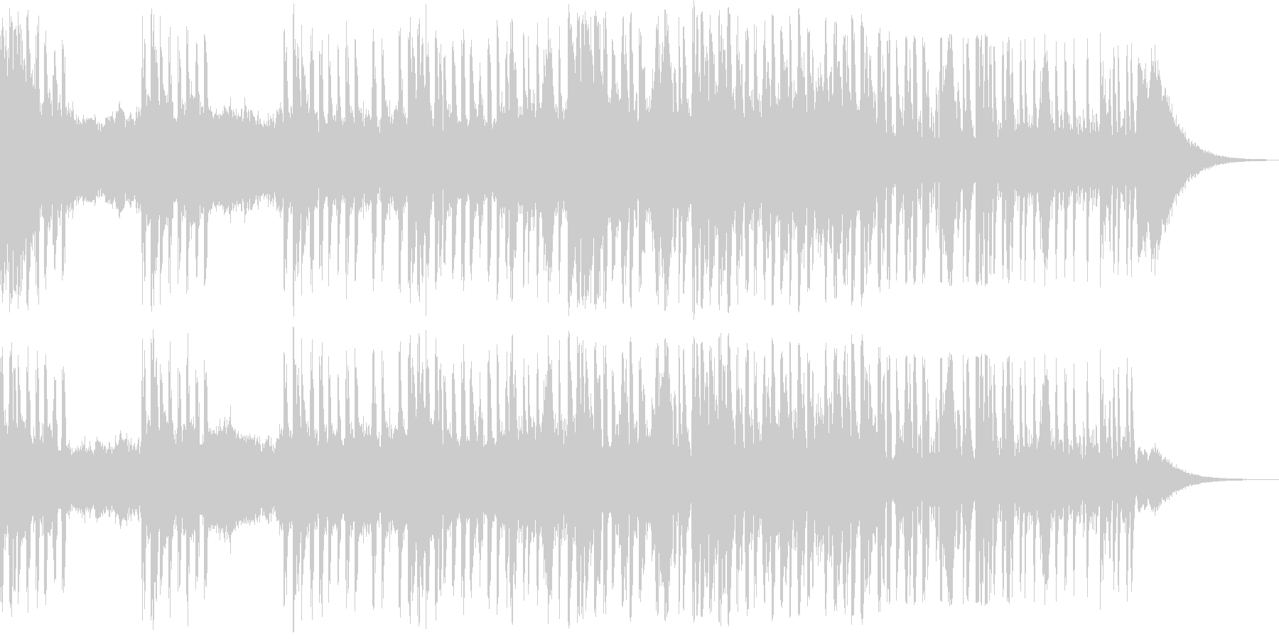 緊迫感のあるビートのきいた曲の未再生の波形