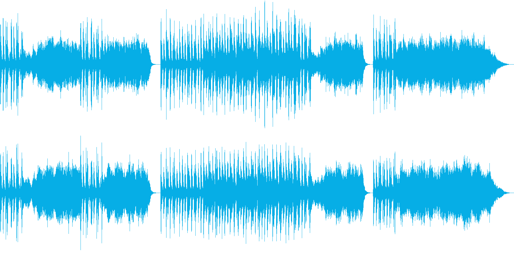 ストリングスとチェンバロのやや暗めな曲の再生済みの波形