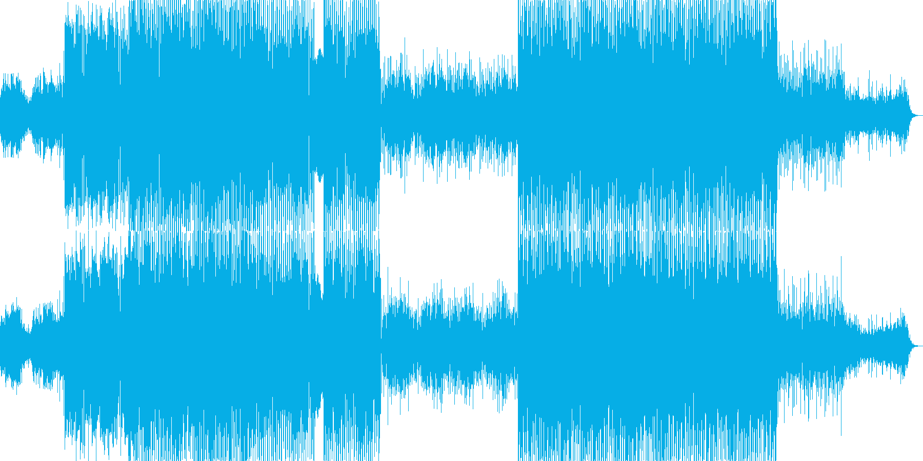 七夕×グルーヴをイメージした曲の再生済みの波形