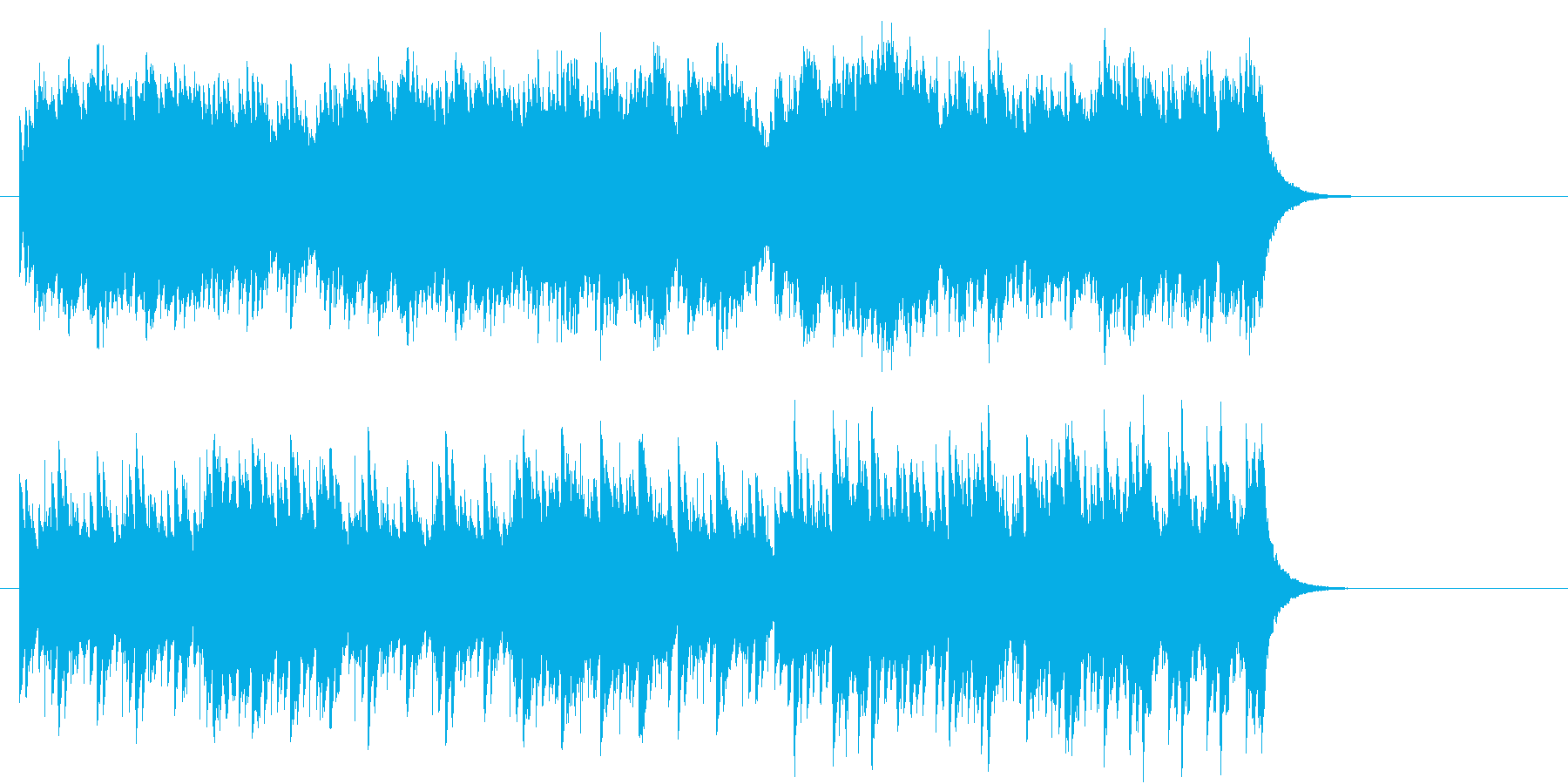 キラキラしたBGMの再生済みの波形