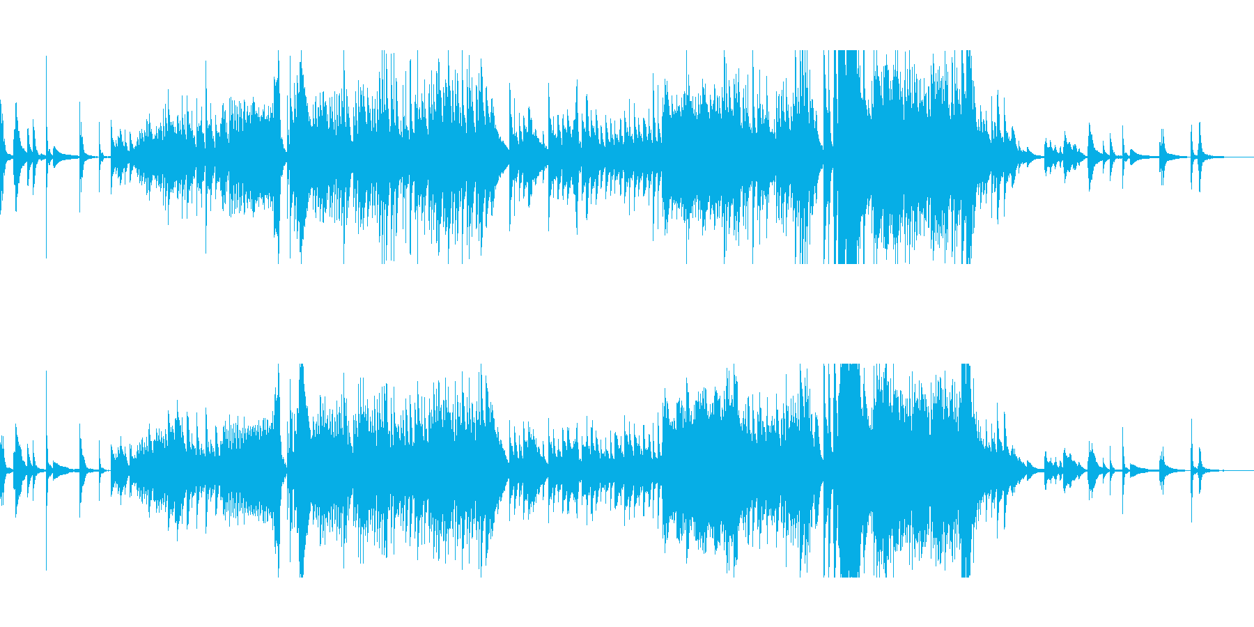 和を感じるピアノ曲の再生済みの波形