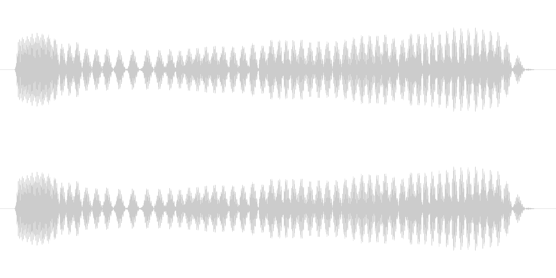 ぐう〜(お腹が減った時の音)の未再生の波形