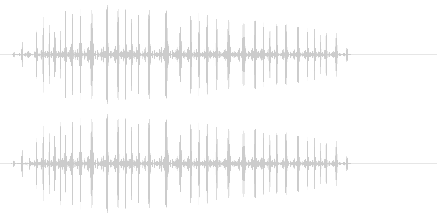 バババッ(ダメージを受けた電子音)の未再生の波形