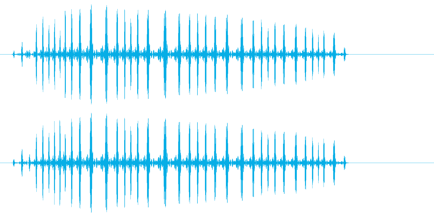 バババッ(ダメージを受けた電子音)の再生済みの波形