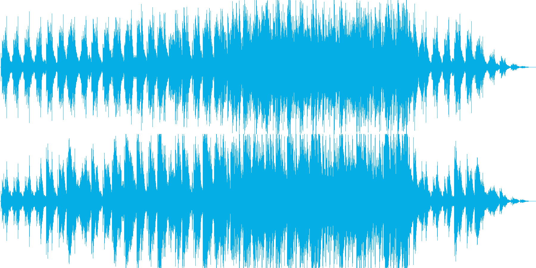 序盤の森のダンジョンBGM。ループ有の再生済みの波形
