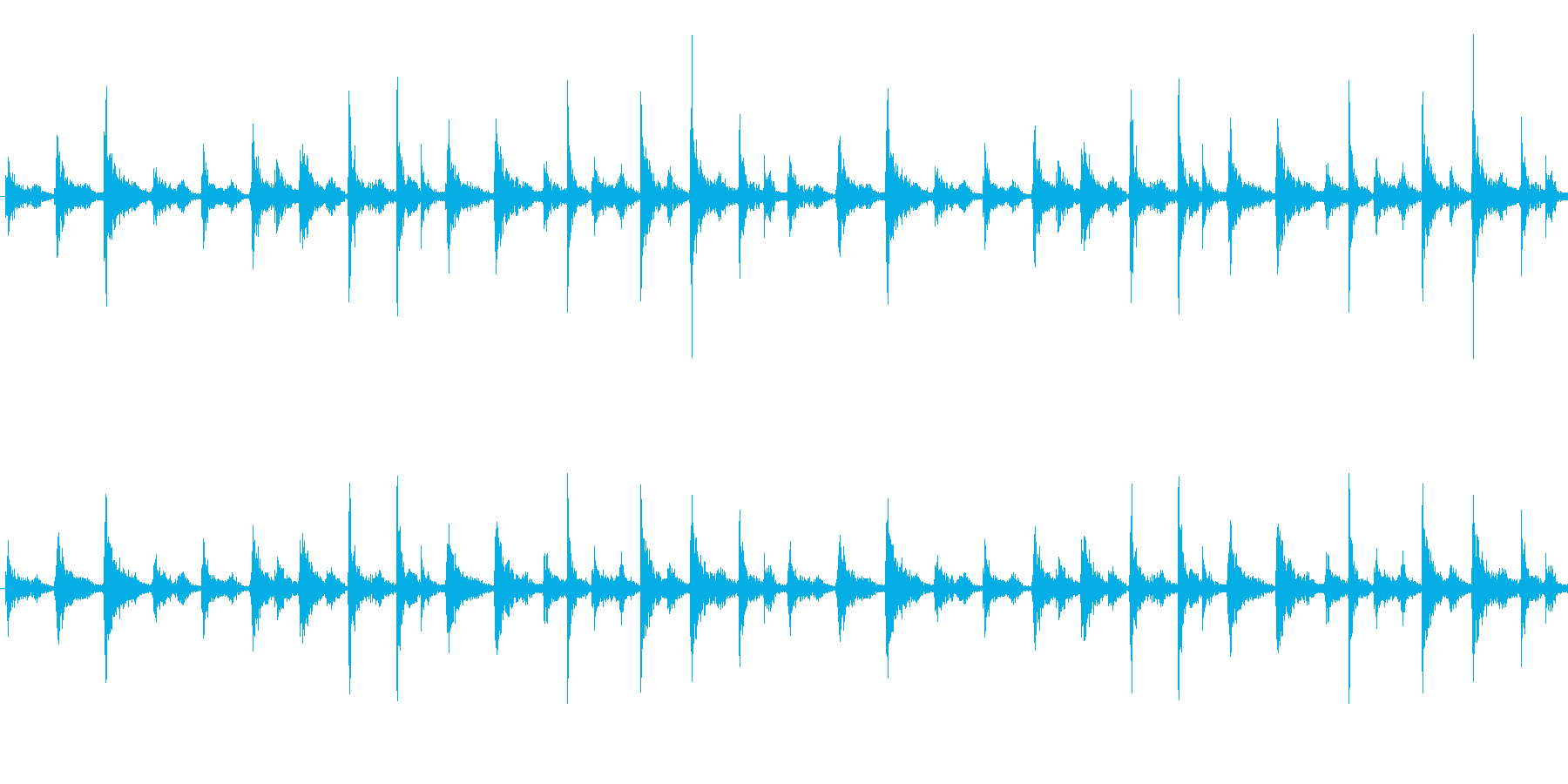 リズミックなイメージをした楽曲です。の再生済みの波形