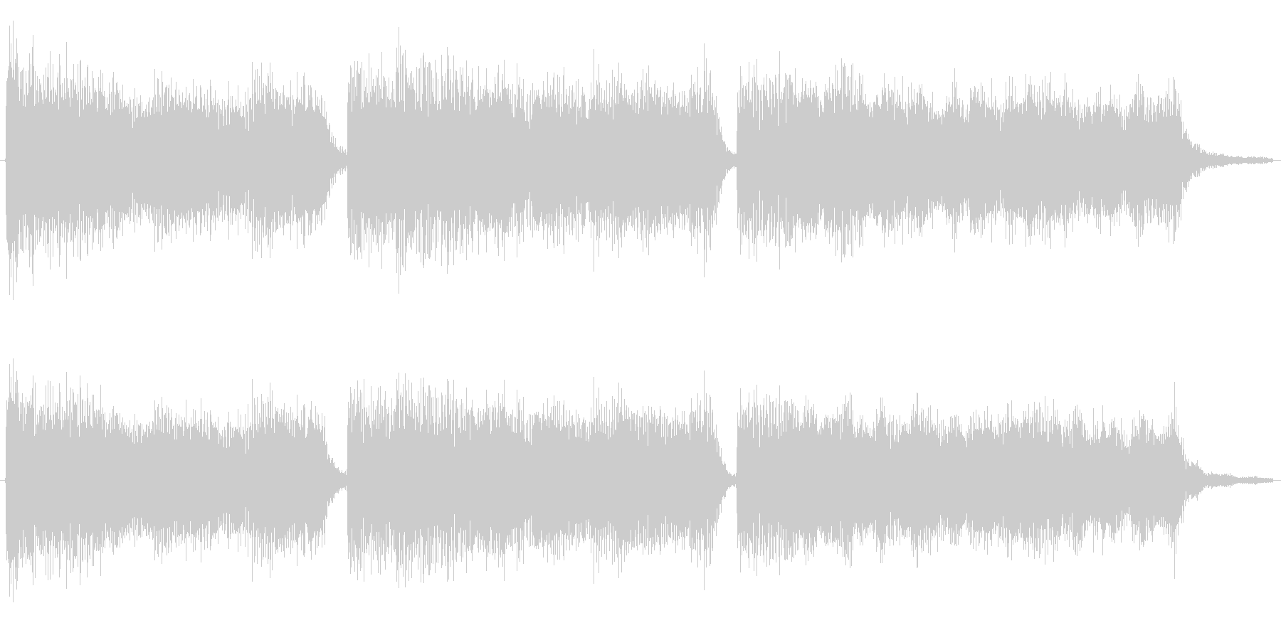 ゲームクリアしたような音の未再生の波形