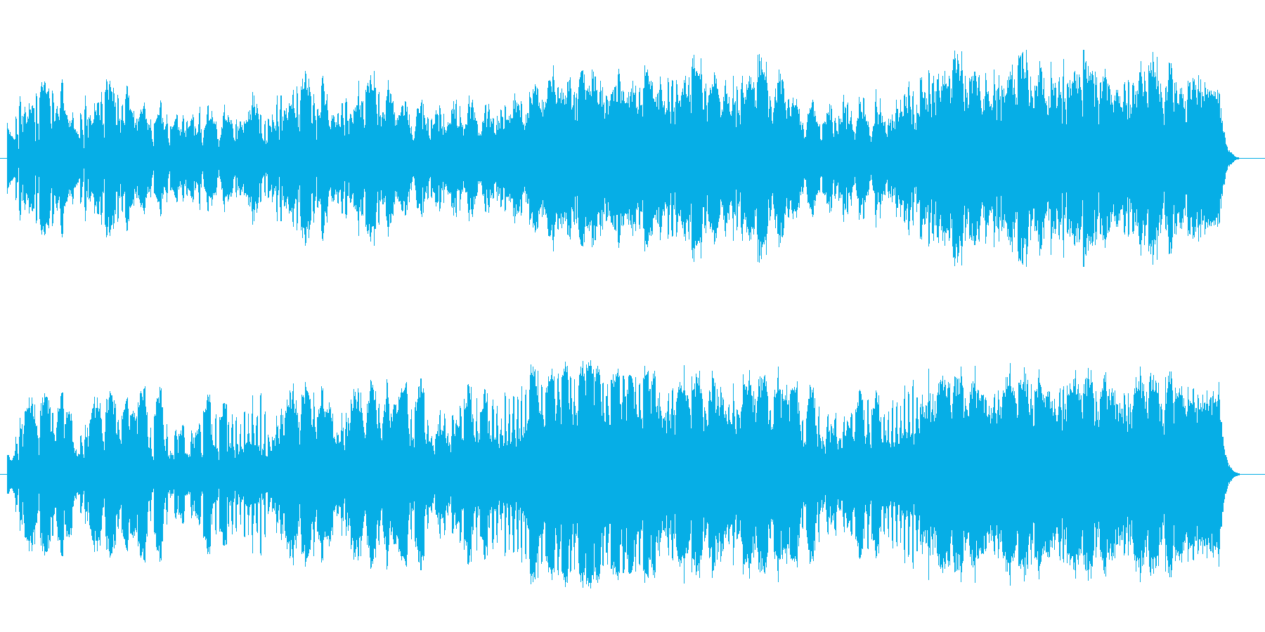 優雅でゆったりとした美しいメロディーの曲の再生済みの波形