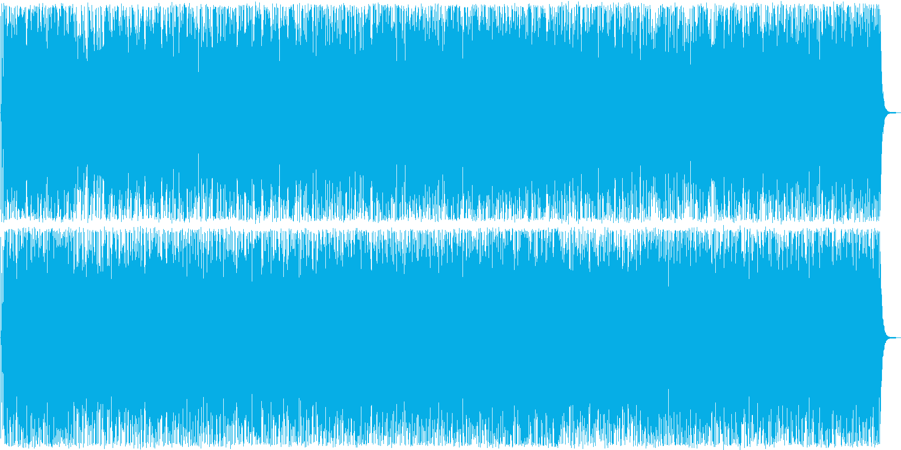 明るい未来へ向かうようなポップス曲の再生済みの波形