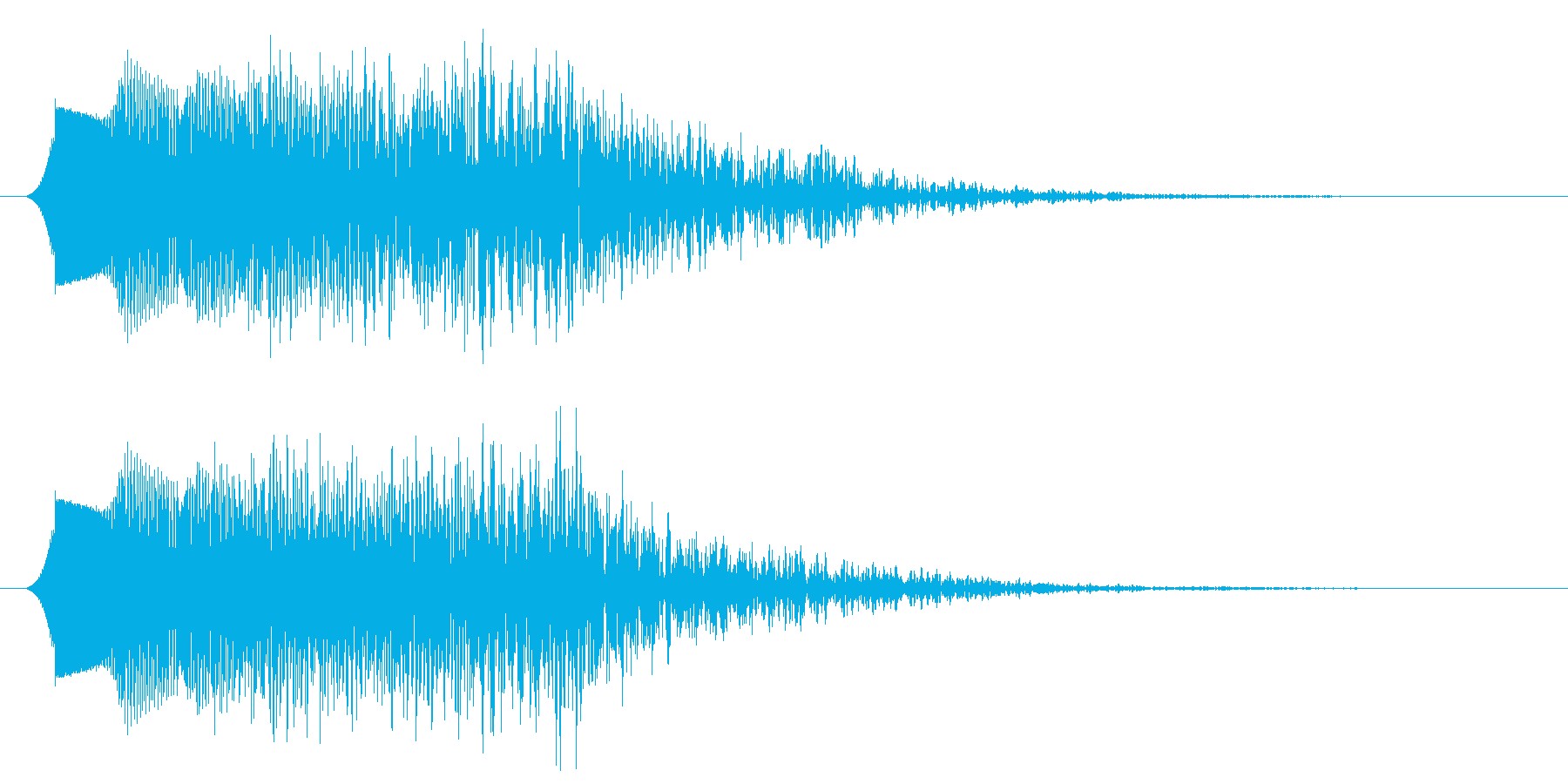コミカルなパワーダウン 下降音の再生済みの波形