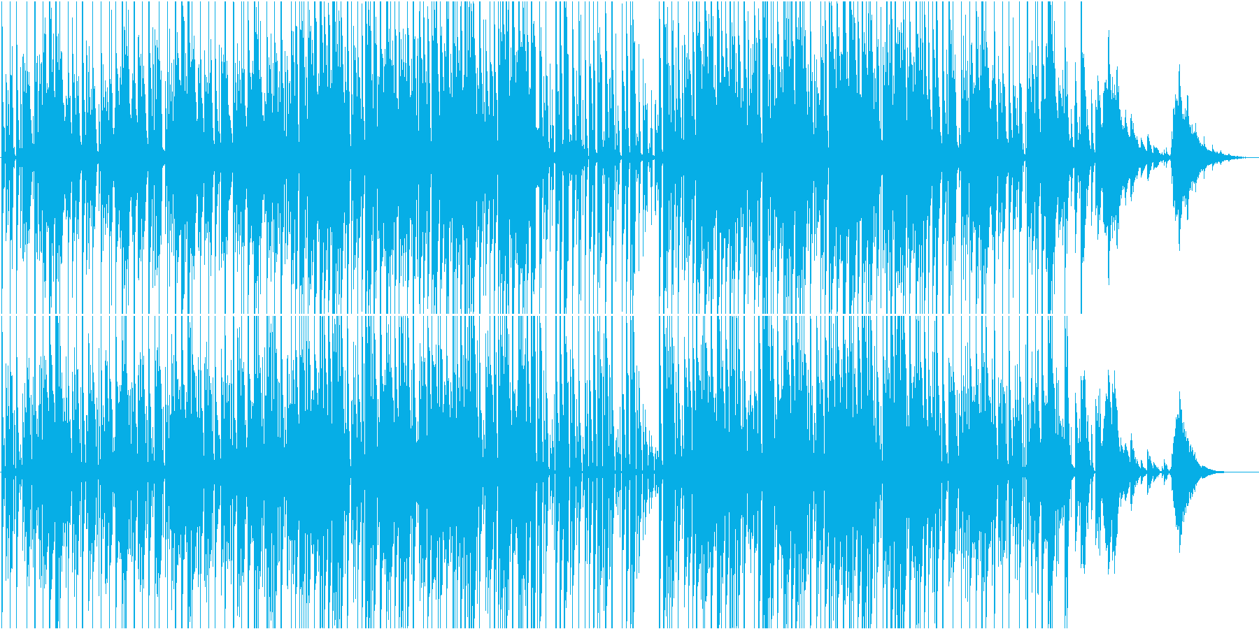 説明、紹介などのテーマ。ミニマル電子音楽の再生済みの波形