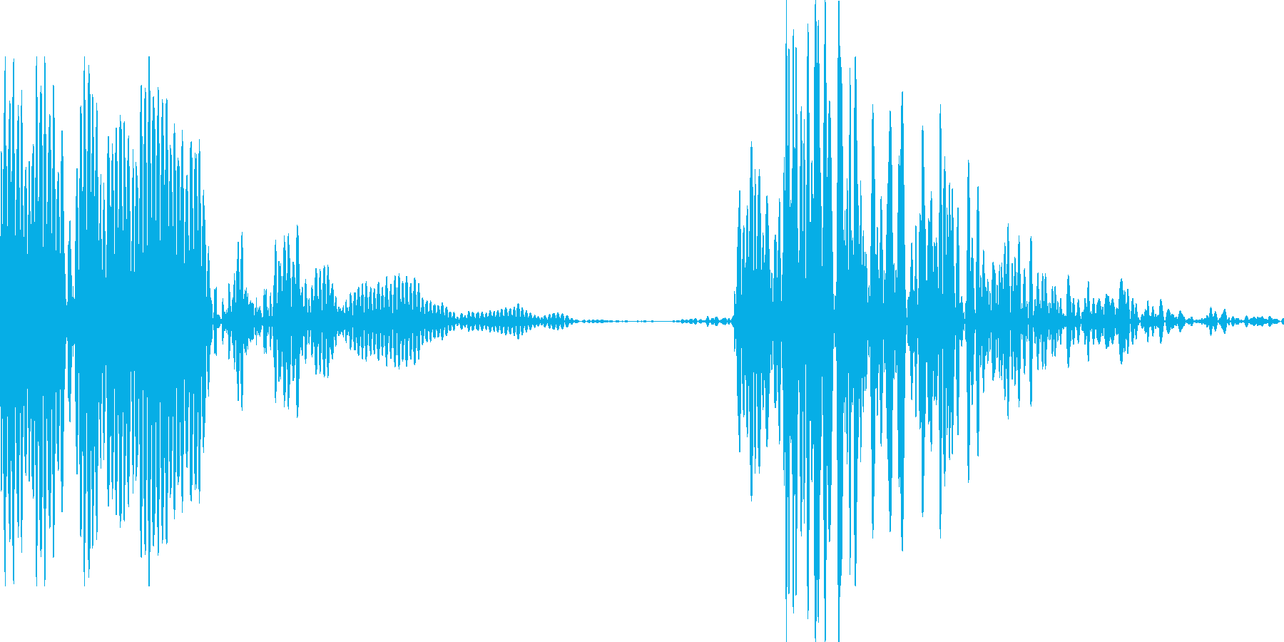ゲーム用:打撃音「ポカッ」の再生済みの波形