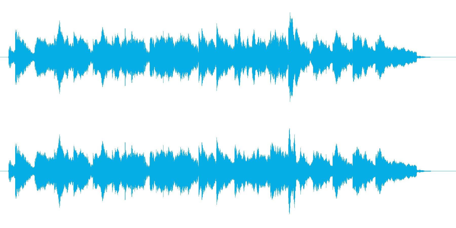 何かのイントロ的要素の短曲の再生済みの波形