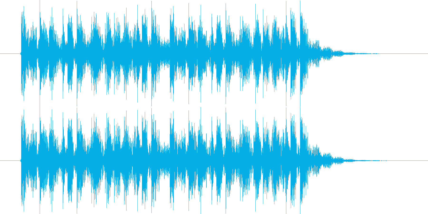 楽しげなリズミカル音(番組、ジングル)の再生済みの波形