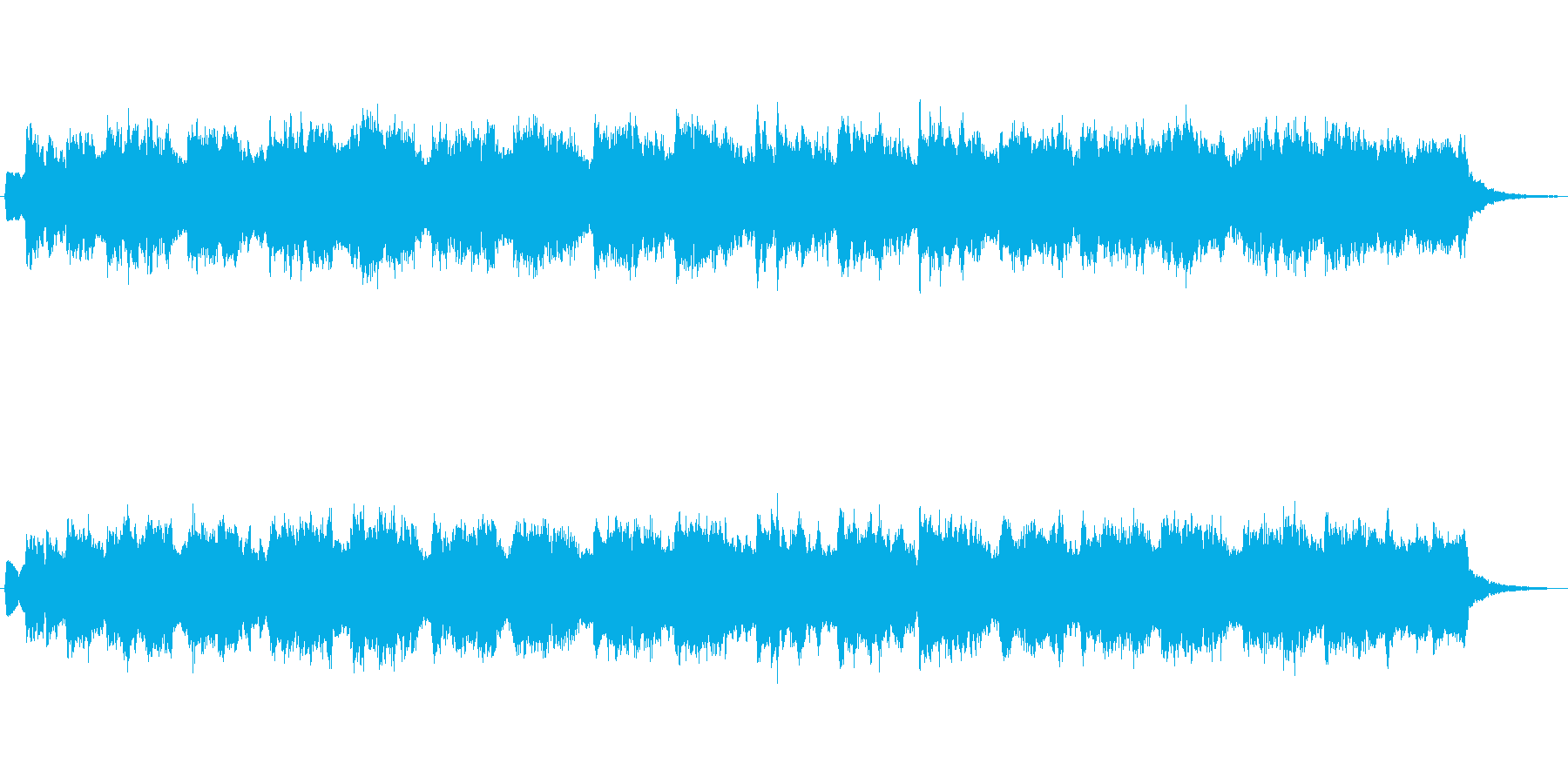 オルガンとシンセのほのぼのとしたジングルの再生済みの波形