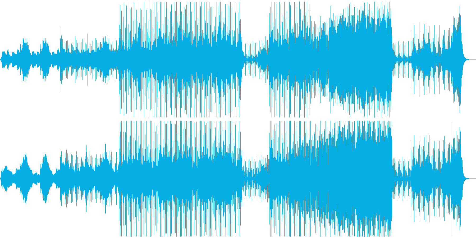 ダークで神秘的な曲の再生済みの波形