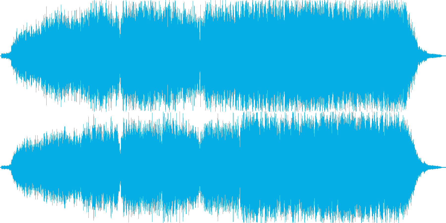 水が激しく流れていく幻想的な川のイメージの再生済みの波形