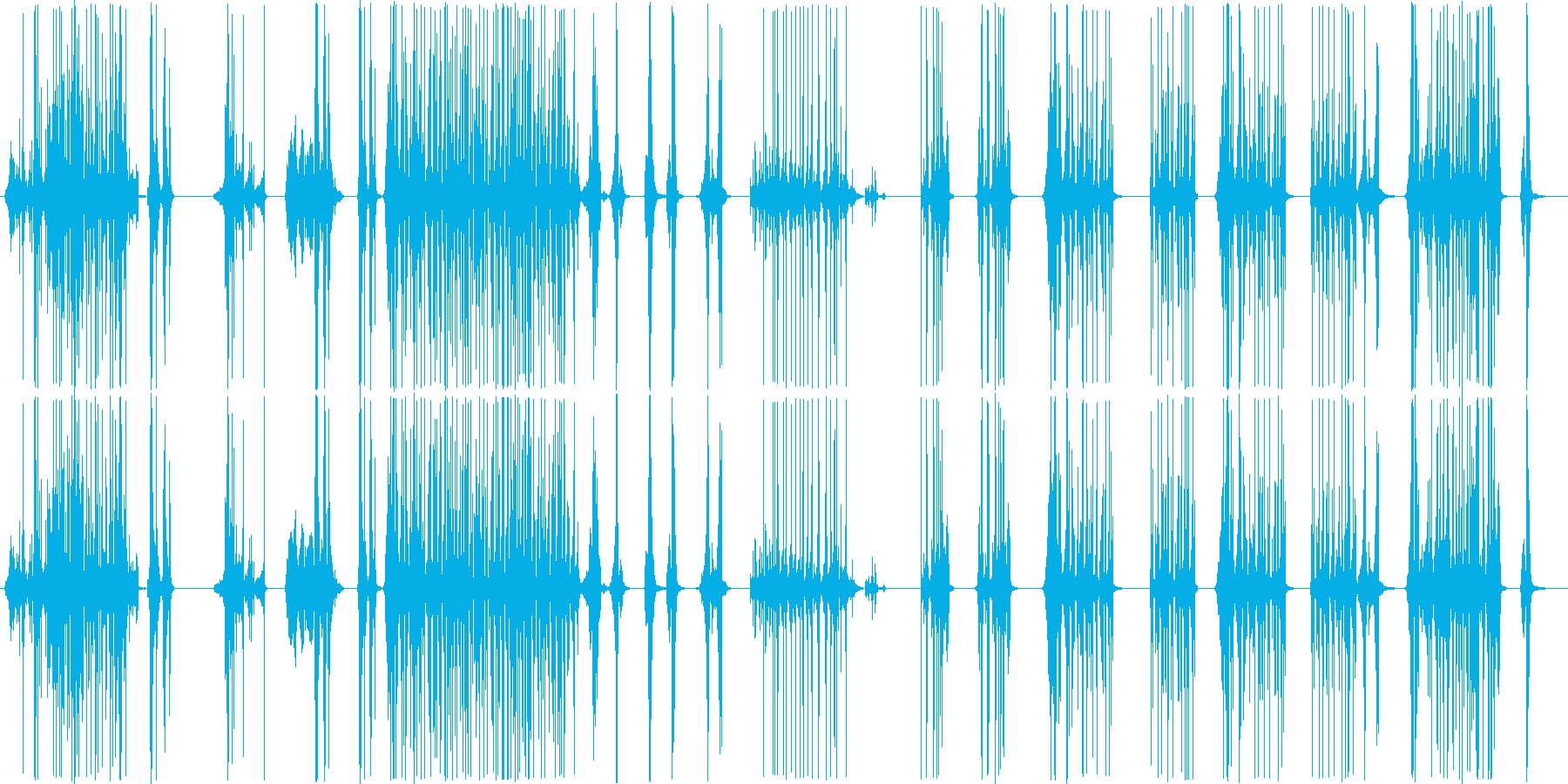 脳内で高速にファイルをめくっていく音の再生済みの波形