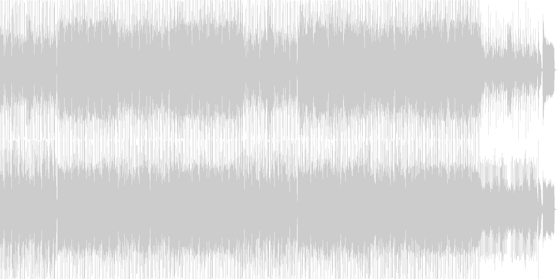 ゆったりした爽やかなハネ系リズムの曲の未再生の波形