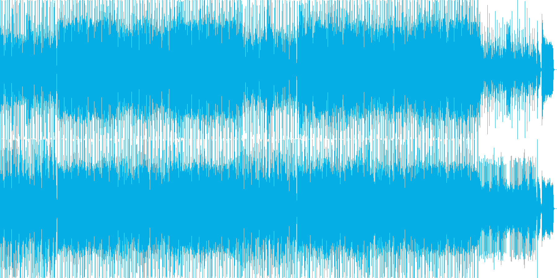 ゆったりした爽やかなハネ系リズムの曲の再生済みの波形